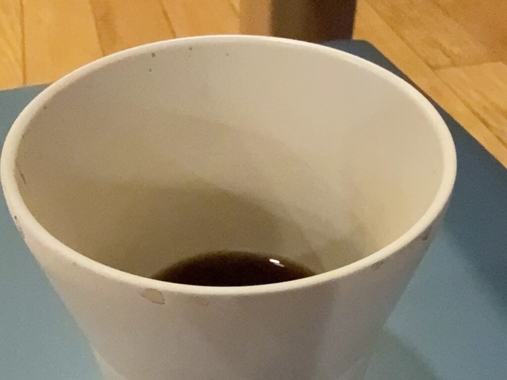自宅でいれたコーヒー